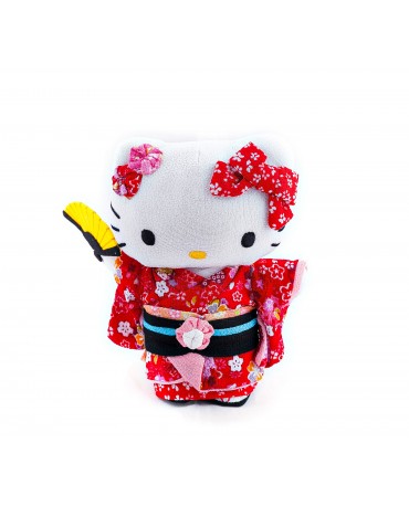 Papusa textila Chirimen Kitty - Nihon Ningyo