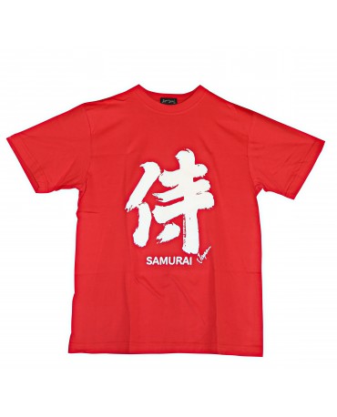 Tricou kanji Samurai rosu