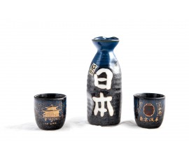 Set sake negru-cristalin Kuro Suisho
