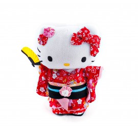 Papusa textila Chirimen Kitty - Nihon Ningyo