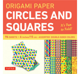 ORIGAMI PAPER - CIRCLES AND SQUARES 6" - 96 SHEETS